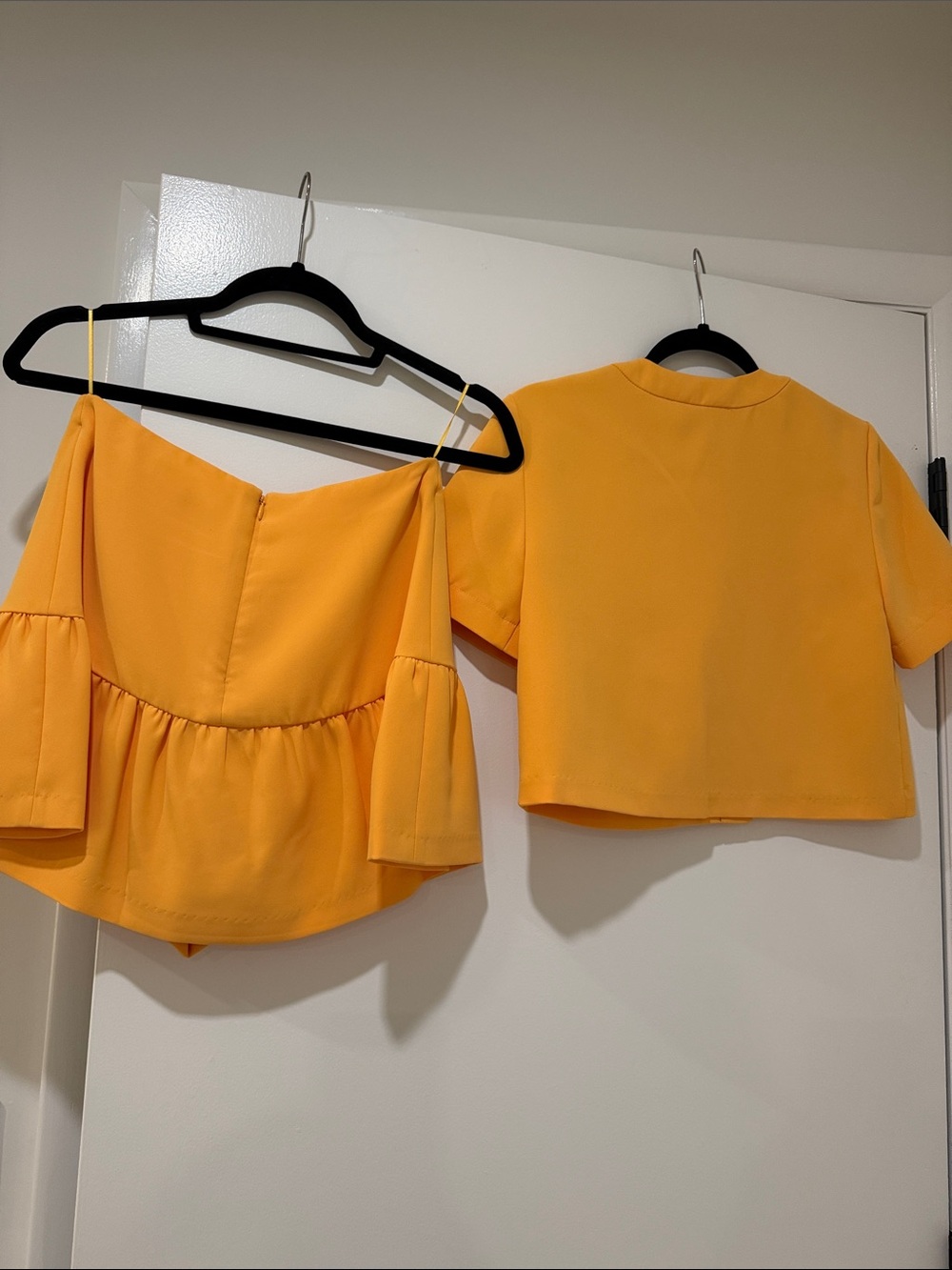 Amanda Uprichars Yellow Two-Piece Crop Jacket and Skort Set - Picture 8 of 9
